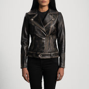 
Rumy Kastanjanruskea Nahkainen Biker-takki Naisille – alternate product view 4