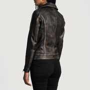 
Rumy Kastanjanruskea Nahkainen Biker-takki Naisille – alternate product view 5