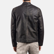 Rustic Nahkainen Biker-takki Miehille – alternate product view 5