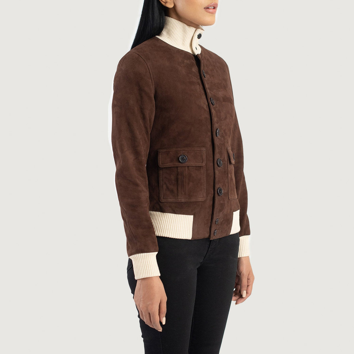 
Sasha A1 Nahkainen Pommitakki Naisille – alternate product view 2