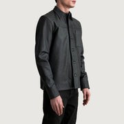
Tumbled Black Sheepskin leather Jacket - Takaa istuvilla olkapäillä ja siistillä helmalla