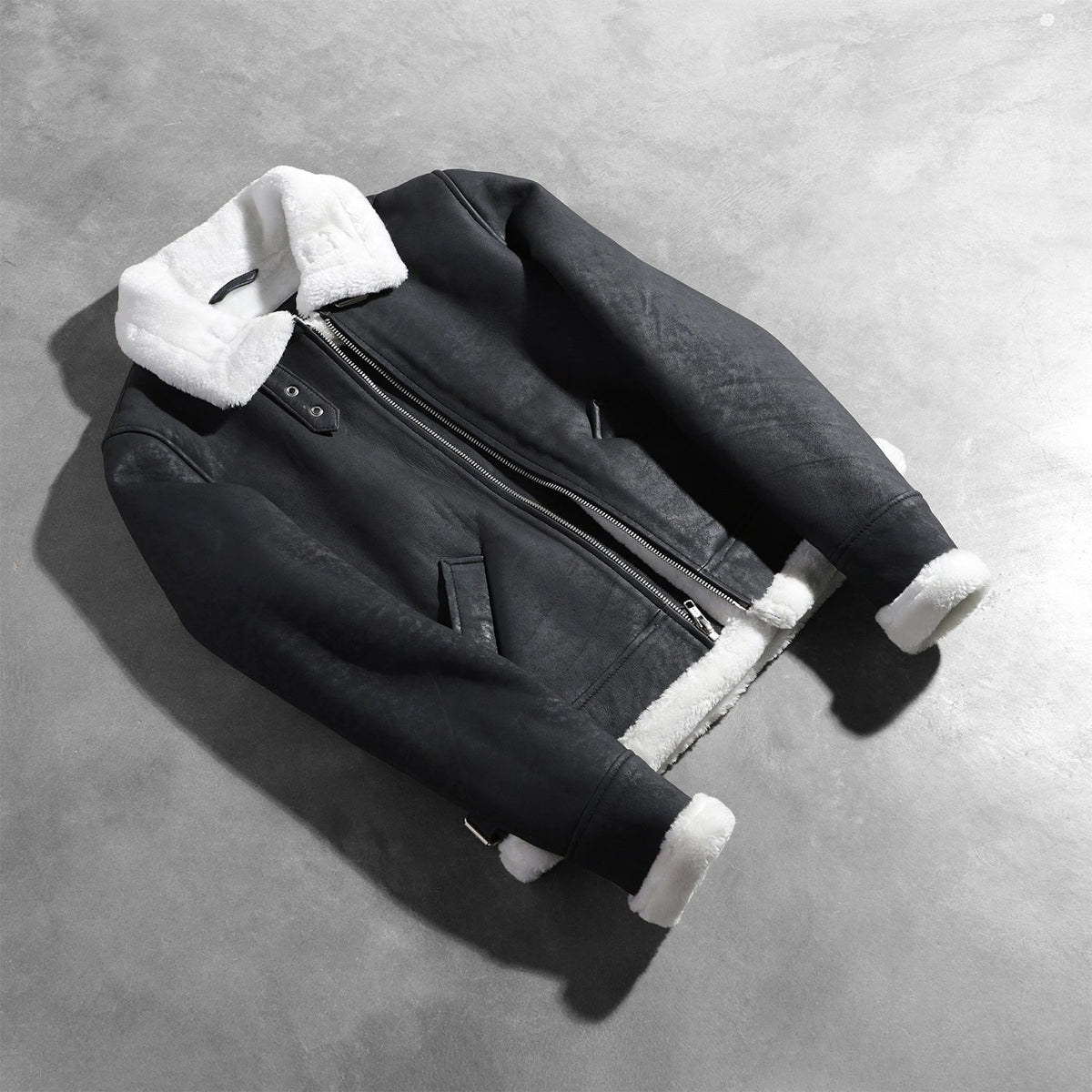
Sherilyn B-3 Musta Nahkainen Pommitakki Naisille – alternate product view 7