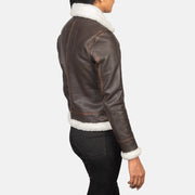 
Sherilyn B-3 Musta Nahkainen Pommitakki Naisille – alternate product view 5