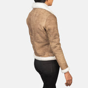 
Sherilyn B-3 Musta Nahkainen Pommitakki Naisille – alternate product view 5