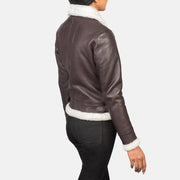 
Sherilyn B-3 Musta Nahkainen Pommitakki Naisille – alternate product view 5