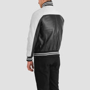 Terrance Musta Varsity Nahkatakki Miehille – alternate product view 5