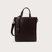 
The Poet Vintage Brown Leather Tote Bag For Men & Women in Vintage Brown Full-Grain Leather - Full Exterior Edestä ja räätälöity siluetti | Osta verkosta