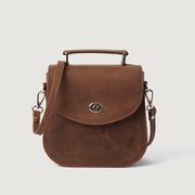 
The Sandra Vintage Vaaleanruskea Leather Saddle Bag For Women in Tan Full Grain Naturally Milled Cowhide Leather. - Full Exterior Edestä ja räätälöity siluetti | Osta verkosta