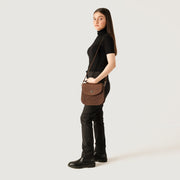 
The Sandra Vintage Vaaleanruskea Leather Saddle Bag – alternate product view 9
