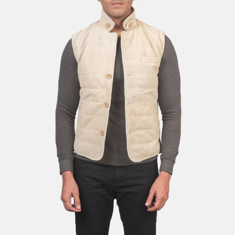 Tony Off-White Suede Vest Miehille