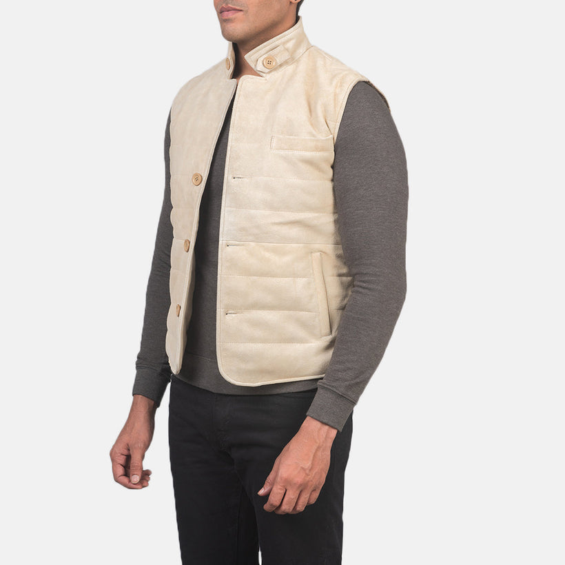 Tony Off-White Suede Vest Miehille