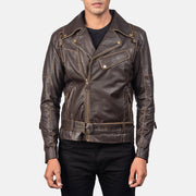 Vincent Musta Nahkainen Biker-takki Miehille – alternate product view 3