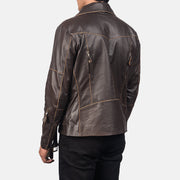 Vincent Musta Nahkainen Biker-takki Miehille – alternate product view 5