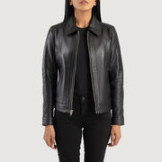 Vixen Classic Collar Nahkatakki Naisille – alternate product view 1