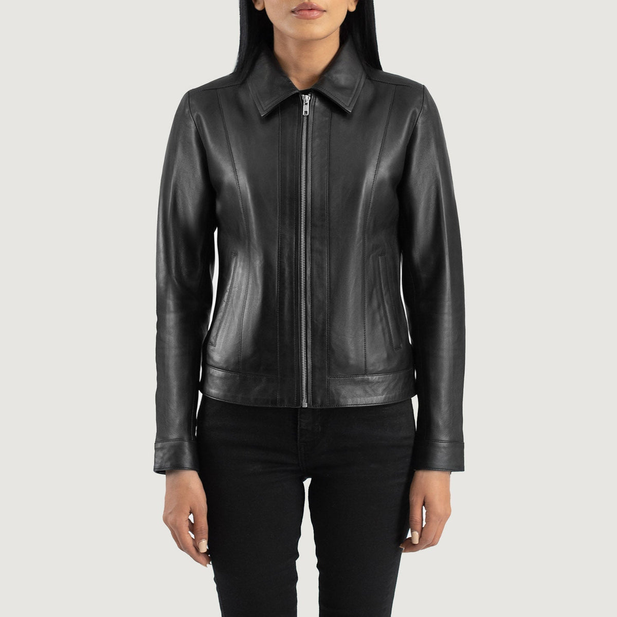 Vixen Classic Collar Nahkatakki Naisille – alternate product view 4