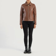 Vixen Classic Collar Nahkatakki Naisille – alternate product view 3