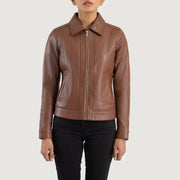 Vixen Classic Collar Nahkatakki Naisille – alternate product view 4