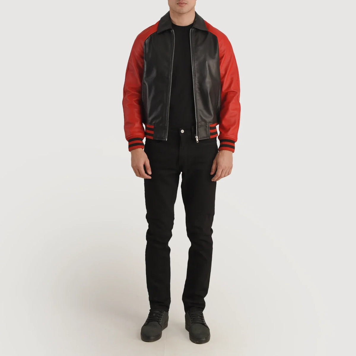 Walton Varsity Nahkatakki Miehille – alternate product view 1