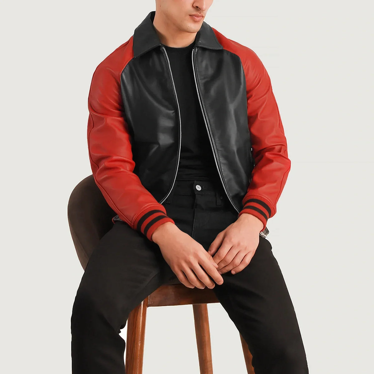 Walton Varsity Nahkatakki Miehille – alternate product view 3