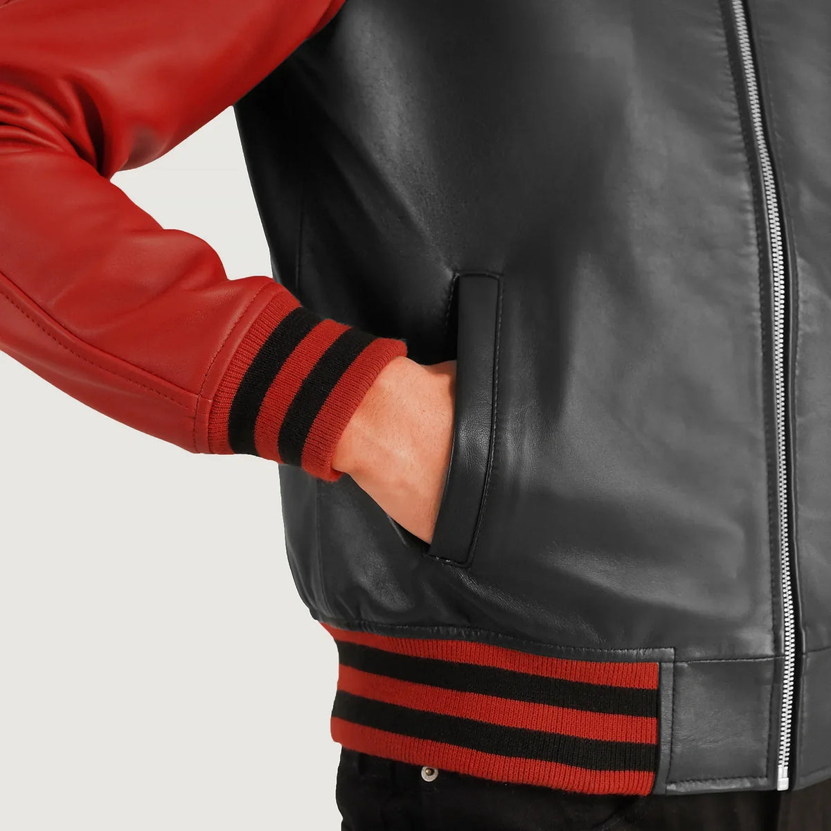 Walton Varsity Nahkatakki Miehille – alternate product view 6