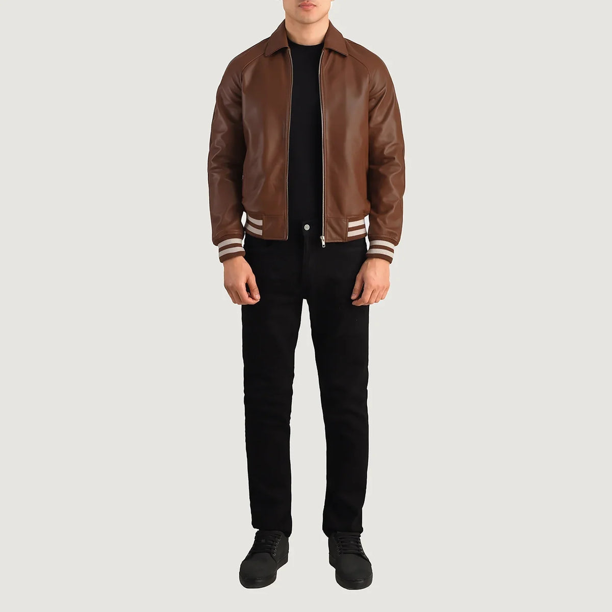 Walton Varsity Nahkatakki Miehille – alternate product view 2