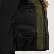 
Black + Green Full-Grain Leather Hooded Jacket - Takaa istuvilla olkapäillä ja siistillä helmalla