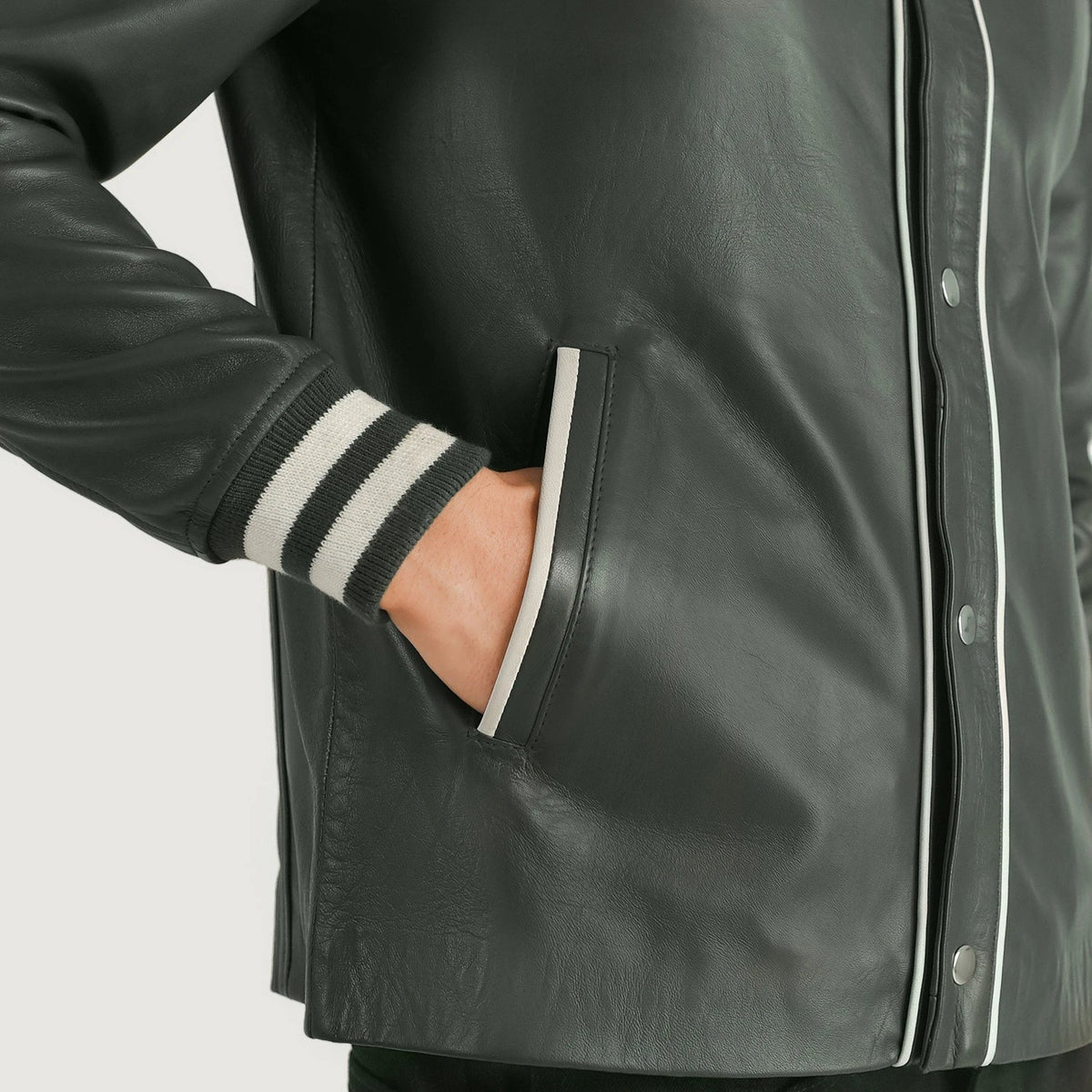 Willis Varsity Nahkatakki Miehille – alternate product view 6