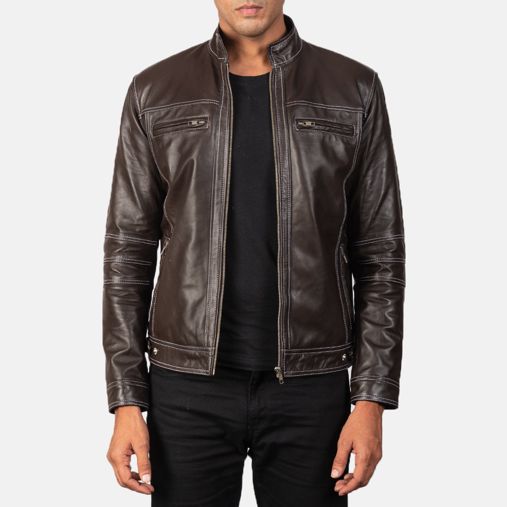 Youngster Nahkainen Biker-takki Miehille – alternate product view 1