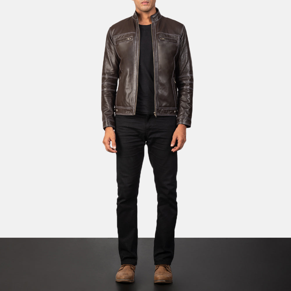 Youngster Nahkainen Biker-takki Miehille – alternate product view 3