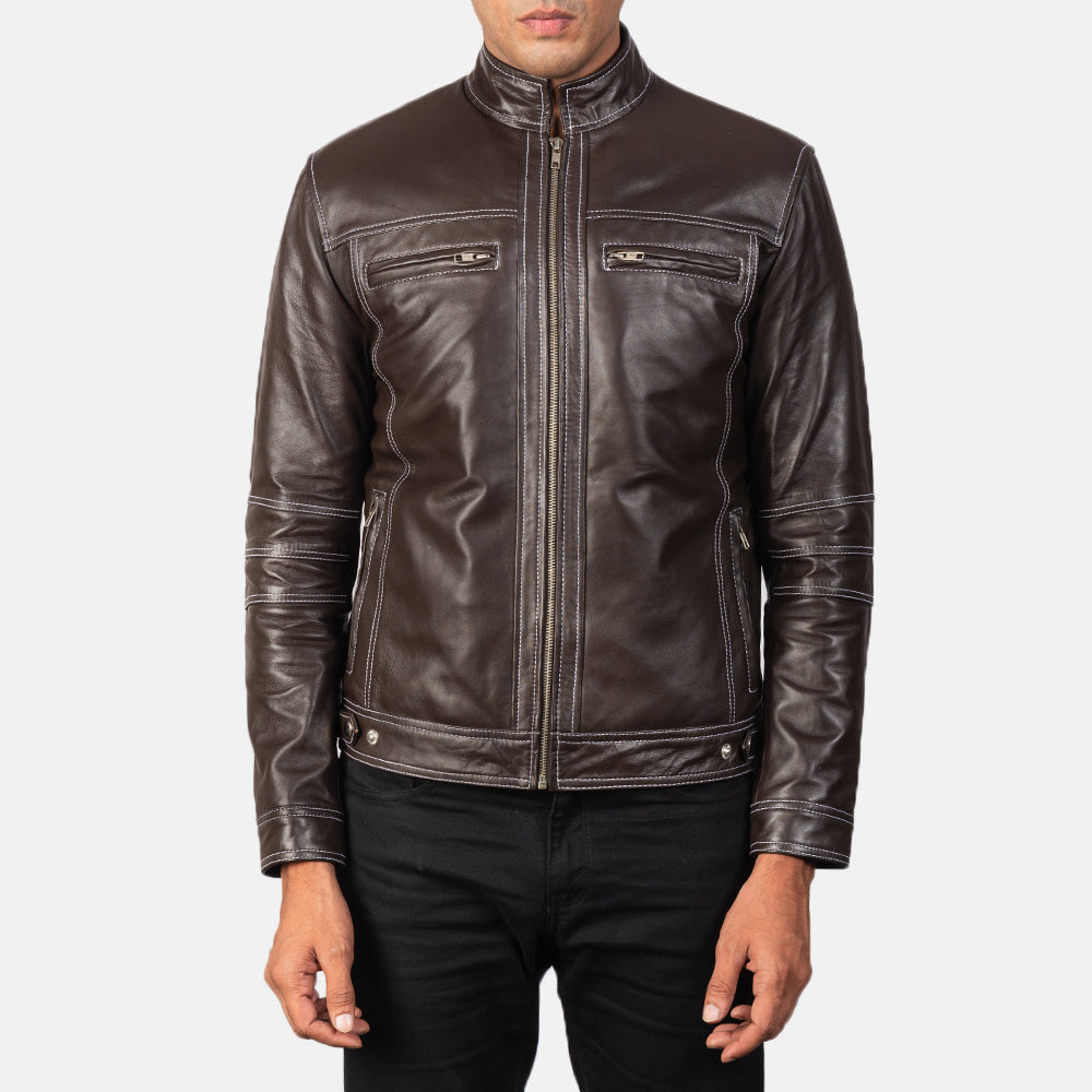 Youngster Nahkainen Biker-takki Miehille – alternate product view 4