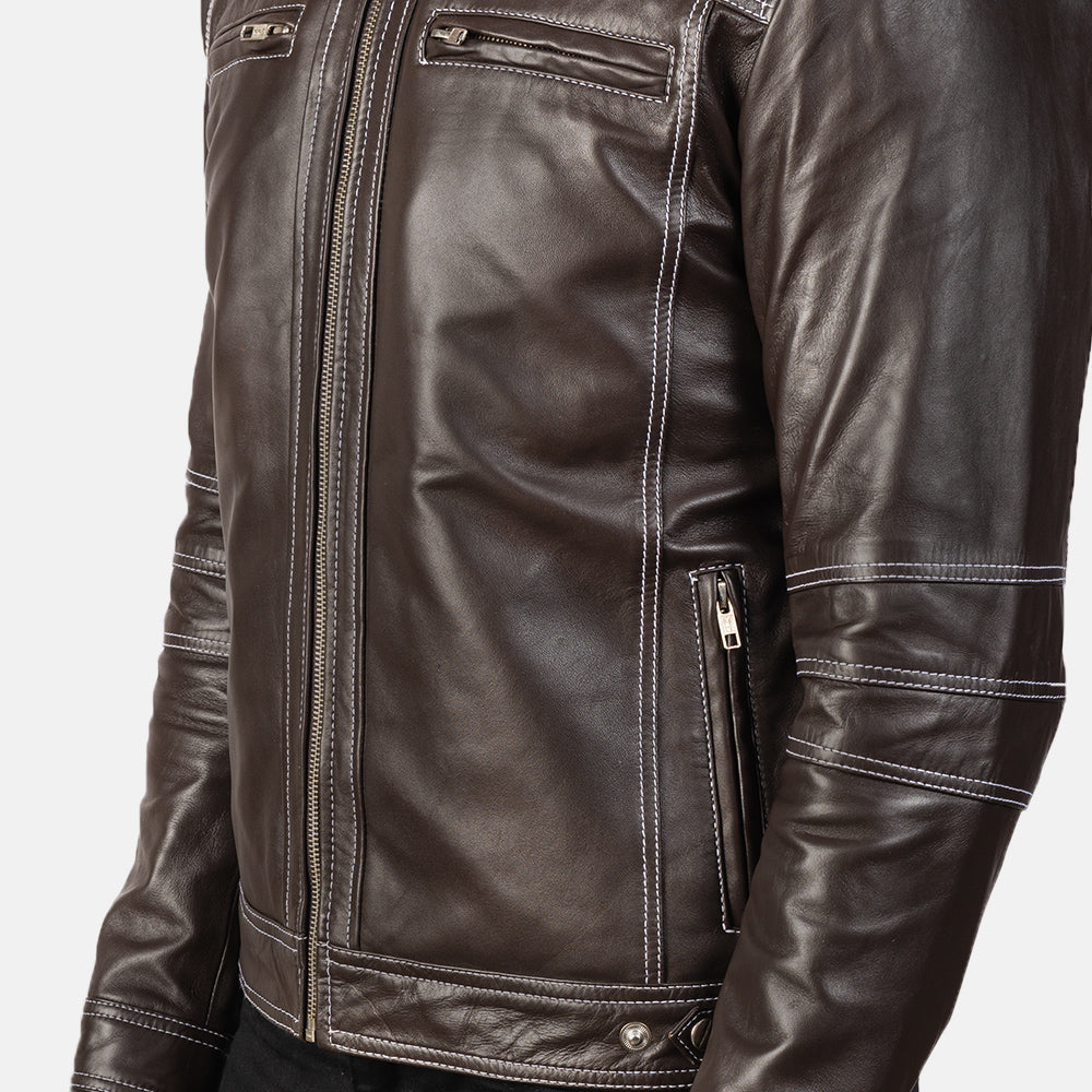 Youngster Nahkainen Biker-takki Miehille – alternate product view 6