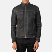 Youngster Nahkainen Biker-takki Miehille – alternate product view 3