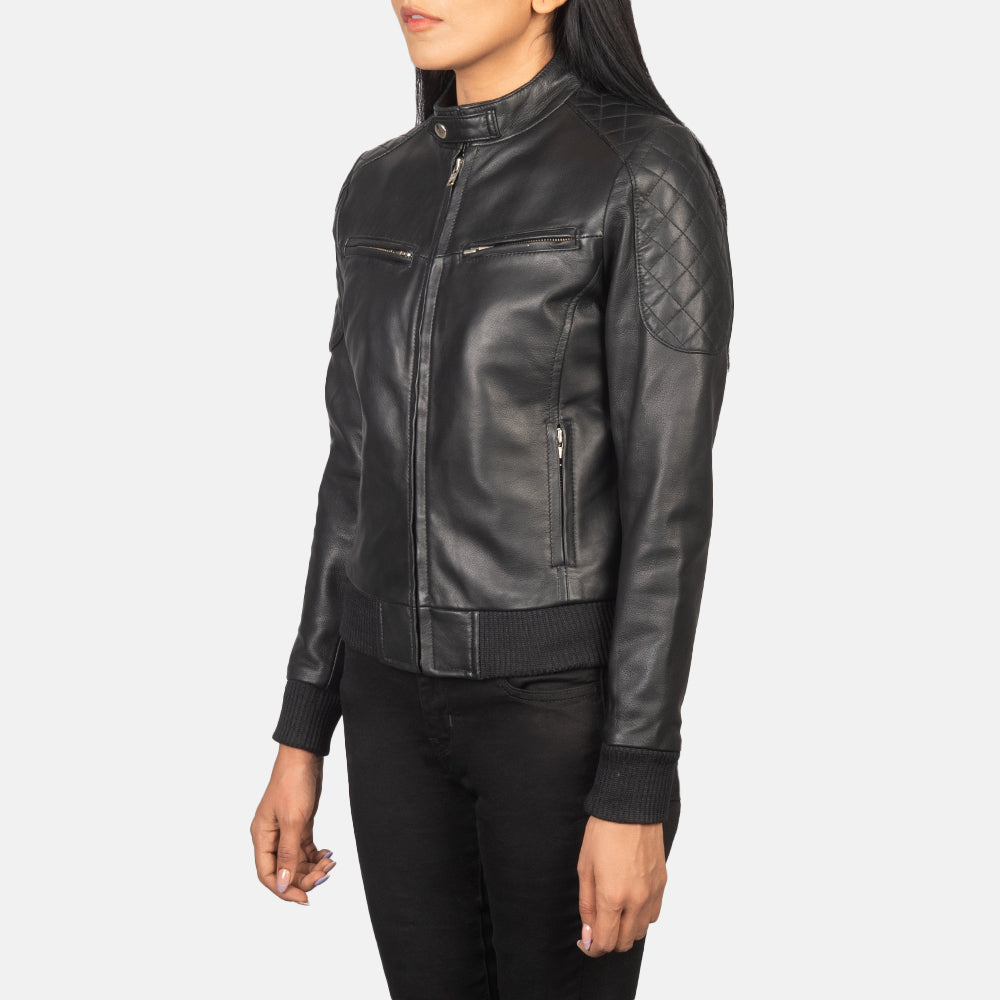 
Zenna Nahkainen Pommitakki Naisille – alternate product view 2