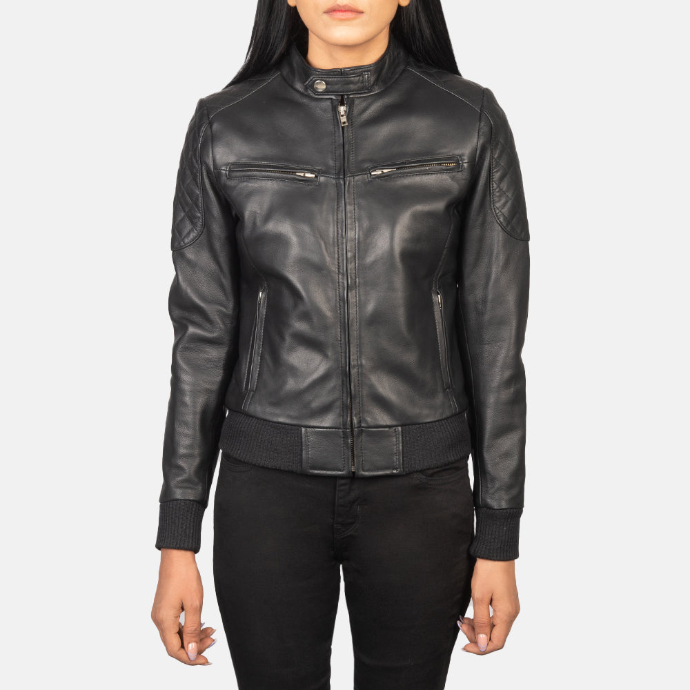 
Zenna Nahkainen Pommitakki Naisille – alternate product view 4